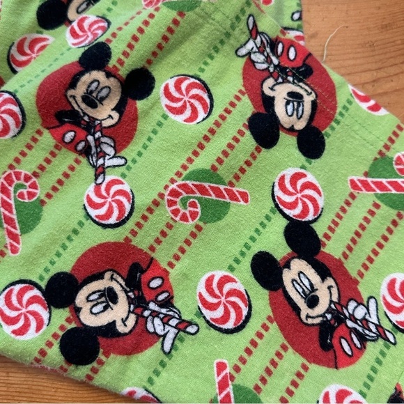 Disney Mickey Mouse Christmas Candy Canes Pajama Pants Cotton Women XS - Picture 4 of 8